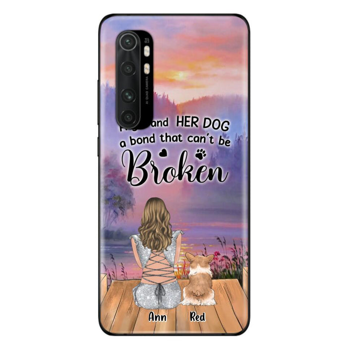 Custom Personalized Dog Mom Phone Case - Upto 4 Dogs - Mother's Day Gift Idea for Dog Lovers - A Girl And Her Dog A Bond That Can't Be Broken - Case for Xiaomi/Huawei/Oppo