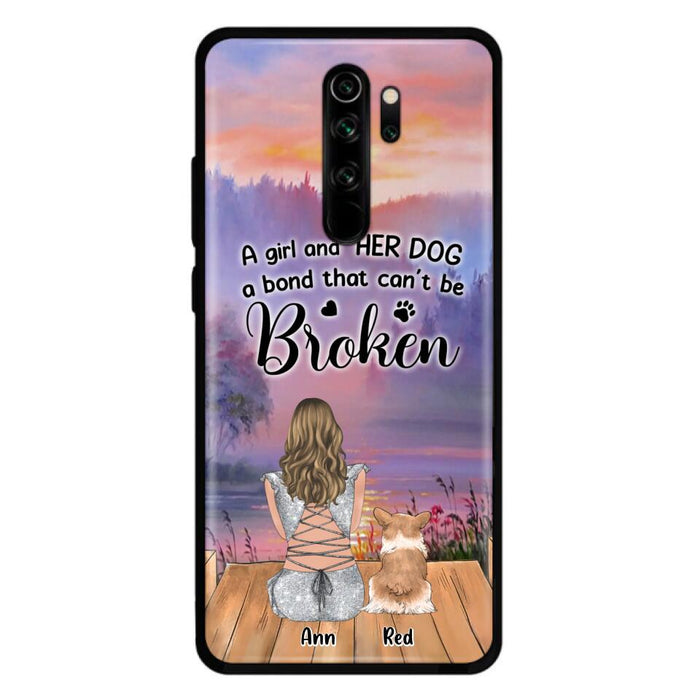 Custom Personalized Dog Mom Phone Case - Upto 4 Dogs - Mother's Day Gift Idea for Dog Lovers - A Girl And Her Dog A Bond That Can't Be Broken - Case for Xiaomi/Huawei/Oppo