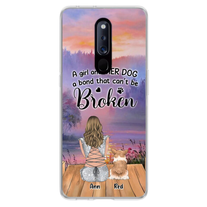 Custom Personalized Dog Mom Phone Case - Upto 4 Dogs - Mother's Day Gift Idea for Dog Lovers - A Girl And Her Dog A Bond That Can't Be Broken - Case for Xiaomi/Huawei/Oppo