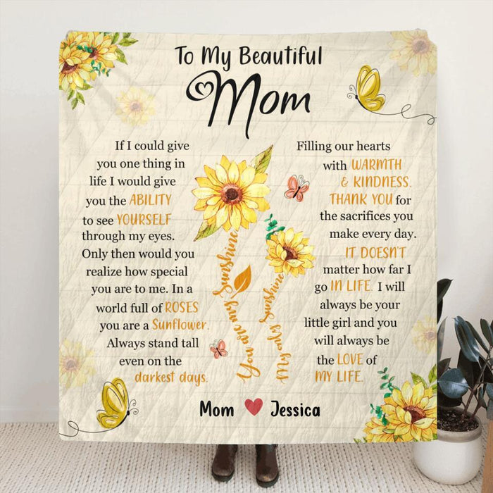 Custom Personalized To My Mom Quilt/Single Layer Fleece Blanket - Gift Idea For Mother's Day - You Will Always Be The Love Of My Life