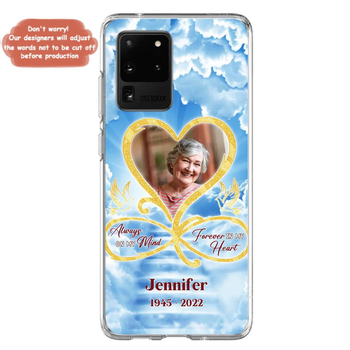 Custom Personalized Memorial Dog Phone Case - Upload Photo - Memorial Gift Idea For Dog Owners/ Dog Lovers - Your Wings Were Ready But My Heart Was Not - Case for iPhone/Samsung