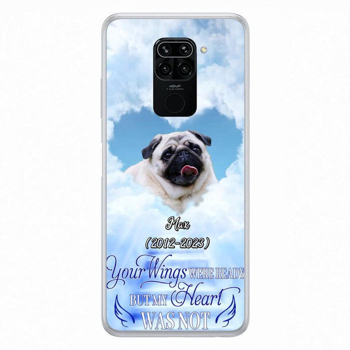 Custom Personalized Memorial Dog Phone Case - Upload Photo - Memorial Gift Idea For Dog Owners/ Dog Lovers - Your Wings Were Ready But My Heart Was Not - Case for Xiaomi/Huawei/Oppo