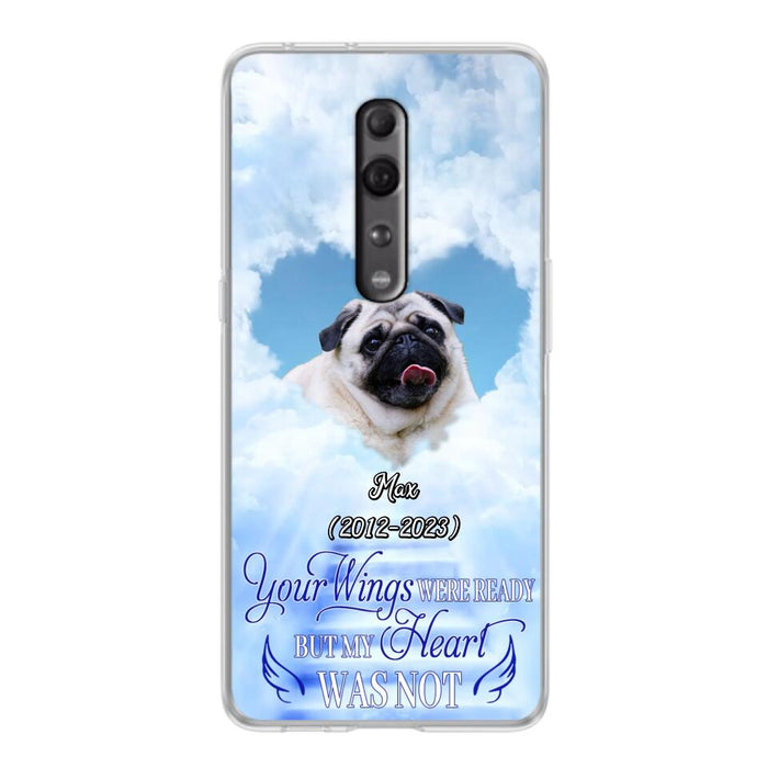 Custom Personalized Memorial Dog Phone Case - Upload Photo - Memorial Gift Idea For Dog Owners/ Dog Lovers - Your Wings Were Ready But My Heart Was Not - Case for Xiaomi/Huawei/Oppo