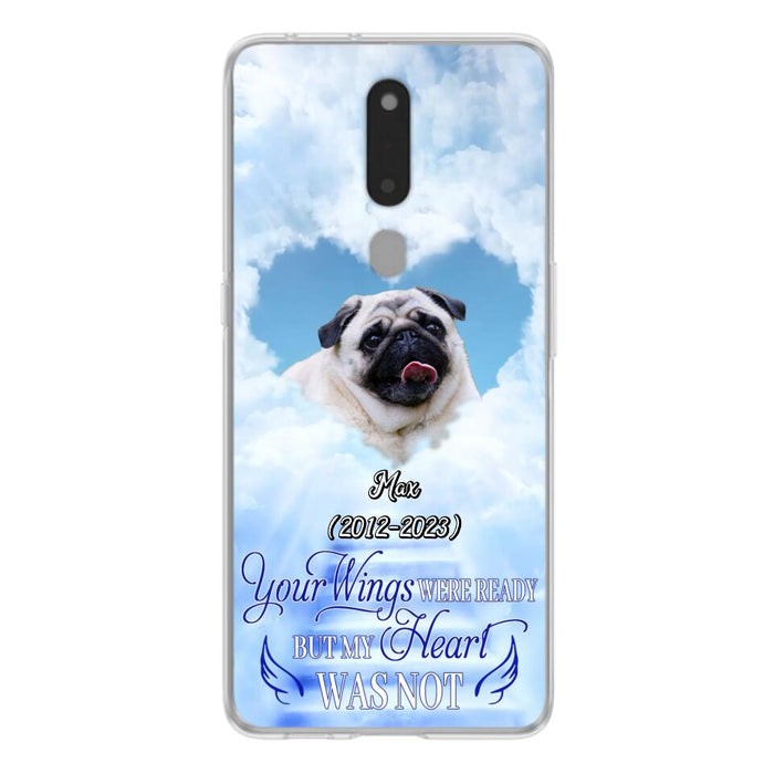 Custom Personalized Memorial Dog Phone Case - Upload Photo - Memorial Gift Idea For Dog Owners/ Dog Lovers - Your Wings Were Ready But My Heart Was Not - Case for Xiaomi/Huawei/Oppo