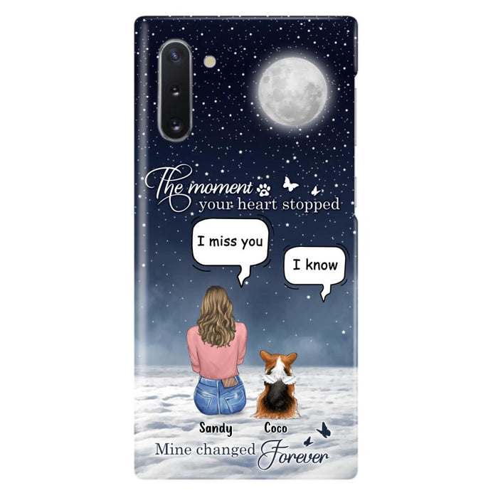 Custom Personalized Memorial Pet Phone Case -  Memorial Gift Idea For Dog Owners/Mother's Day - The Moment Your Heart Stopped Mine Changed Forever  - Case for iPhone/Samsung