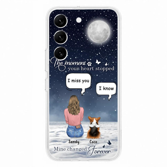 Custom Personalized Memorial Pet Phone Case -  Memorial Gift Idea For Dog Owners/Mother's Day - The Moment Your Heart Stopped Mine Changed Forever  - Case for iPhone/Samsung