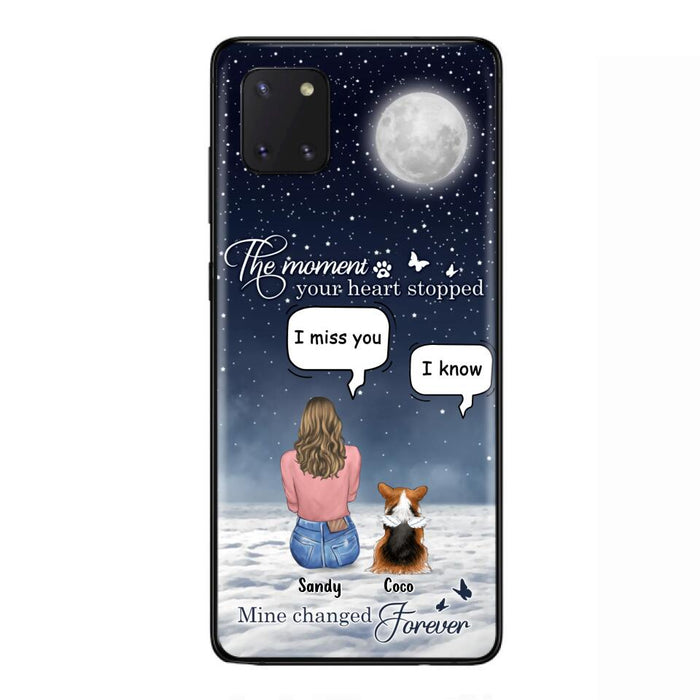 Custom Personalized Memorial Pet Phone Case -  Memorial Gift Idea For Dog Owners/Mother's Day - The Moment Your Heart Stopped Mine Changed Forever  - Case for iPhone/Samsung