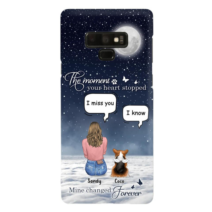 Custom Personalized Memorial Pet Phone Case -  Memorial Gift Idea For Dog Owners/Mother's Day - The Moment Your Heart Stopped Mine Changed Forever  - Case for iPhone/Samsung