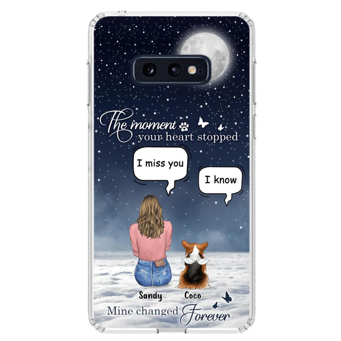 Custom Personalized Memorial Pet Phone Case -  Memorial Gift Idea For Dog Owners/Mother's Day - The Moment Your Heart Stopped Mine Changed Forever  - Case for iPhone/Samsung