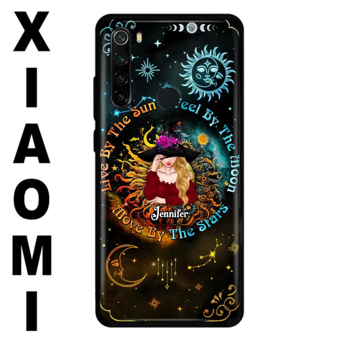 Custom Personalized Witch Phone Case - Gift Idea For Halloween/Witch Lovers - Live By The Sun Feel By The Moon Move By The Stars - Case For Oppo, Xiaomi & Huawei