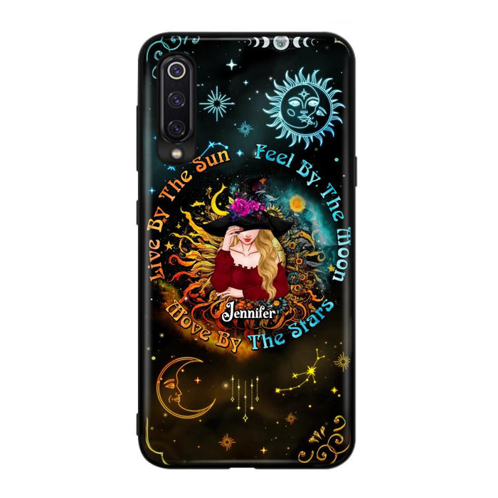 Custom Personalized Witch Phone Case - Gift Idea For Halloween/Witch Lovers - Live By The Sun Feel By The Moon Move By The Stars - Case For Oppo, Xiaomi & Huawei