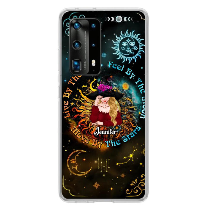 Custom Personalized Witch Phone Case - Gift Idea For Halloween/Witch Lovers - Live By The Sun Feel By The Moon Move By The Stars - Case For Oppo, Xiaomi & Huawei