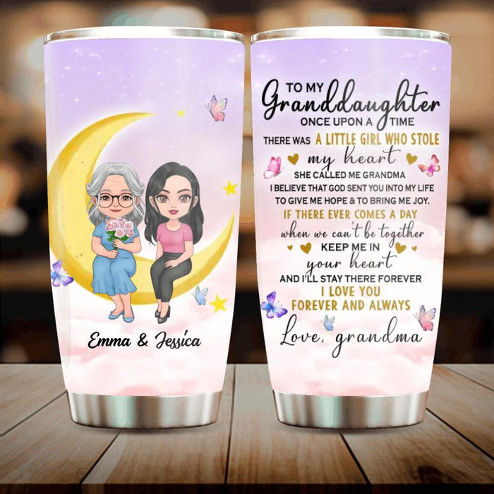 Custom Personalized To My Granddaughter Tumbler - Best Gift Idea For Granddaughter - There Was A Girl Who Stole My Heart