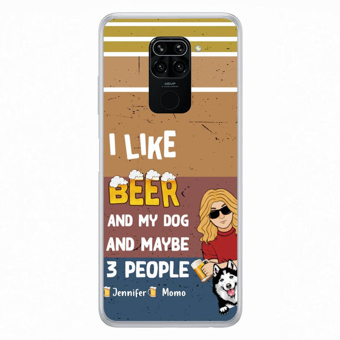 Custom Personalized Dog Phone Case - Upto 4 Dogs - Mother's Day/Father's Day Gift Idea For Dog Lovers - I Like Beer And My Dog And Maybe 3 People - Case For Oppo/Xiaomi/Huawei