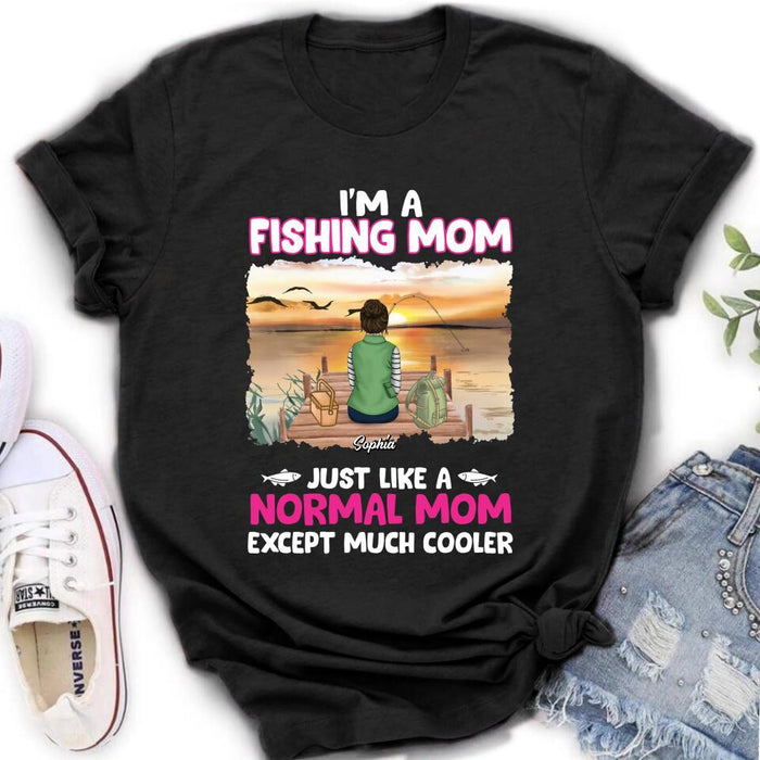 Custom Personalized Fishing Mom T-Shirt/Long Sleeve/Sweatshirt/Hoodie - Mother's Day Gift Idea For Fishing Lovers - I'm A Fishing Mom