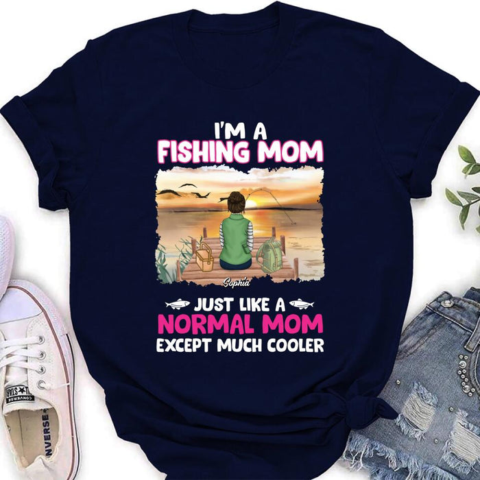 Custom Personalized Fishing Mom T-Shirt/Long Sleeve/Sweatshirt/Hoodie - Mother's Day Gift Idea For Fishing Lovers - I'm A Fishing Mom