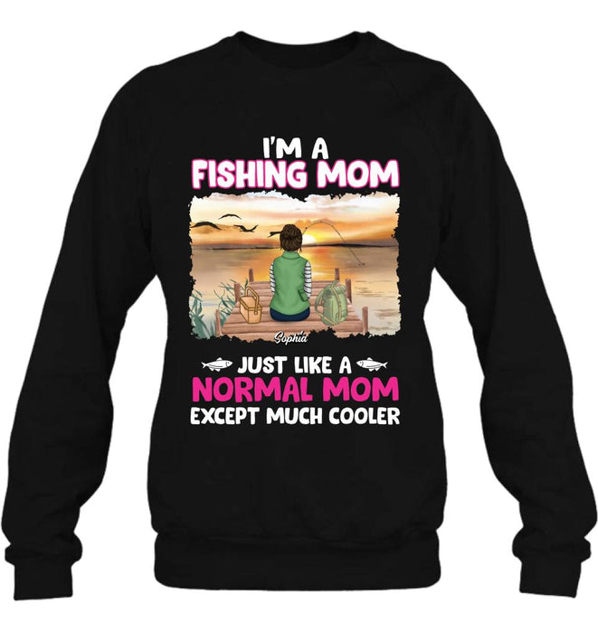 Custom Personalized Fishing Mom T-Shirt/Long Sleeve/Sweatshirt/Hoodie - Mother's Day Gift Idea For Fishing Lovers - I'm A Fishing Mom