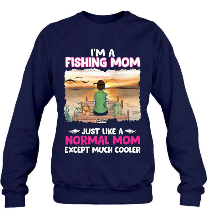 Custom Personalized Fishing Mom T-Shirt/Long Sleeve/Sweatshirt/Hoodie - Mother's Day Gift Idea For Fishing Lovers - I'm A Fishing Mom