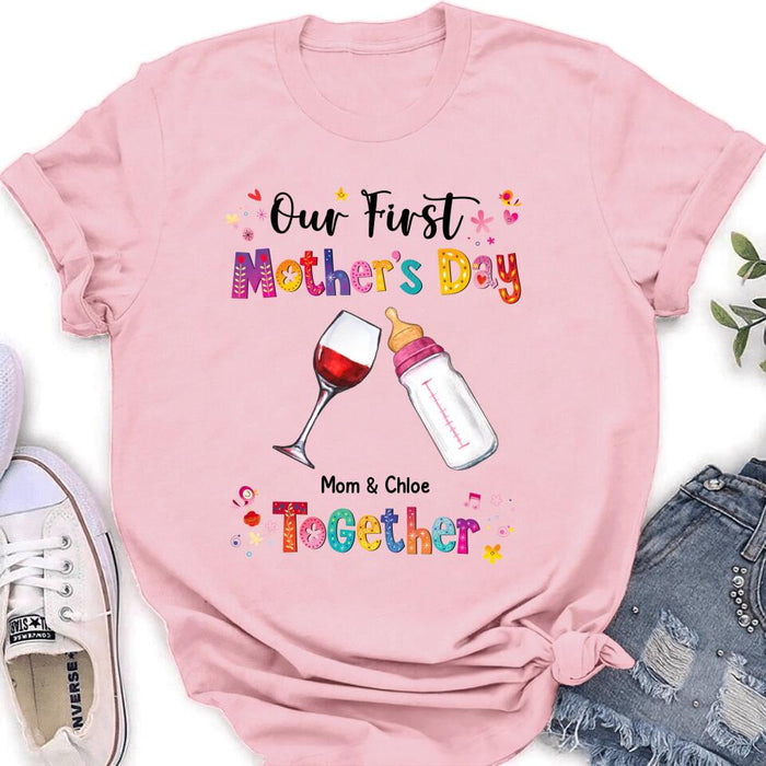 Custom Personalized Onesie/ T-shirt - Gift Idea For Mother's Day - Our First Mother's Day Together