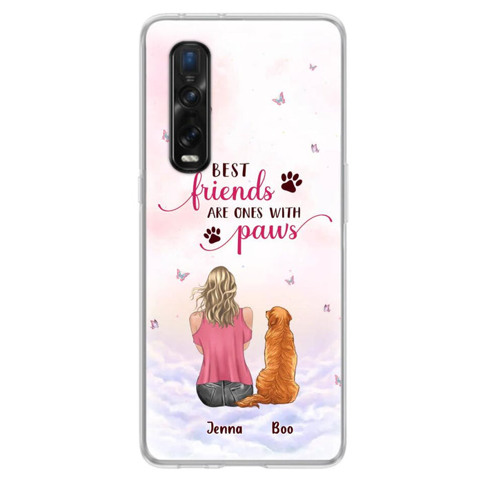 Custom Personalized Dog Mom Phone Case - Upto 5 Dogs - Mother's Day Gift Idea For Dog Lovers - Best Friends Are Ones With Paws - Case for Xiaomi/Oppo/Huawei