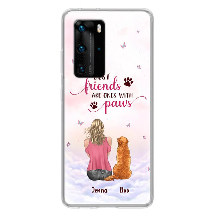 Custom Personalized Dog Mom Phone Case - Upto 5 Dogs - Mother's Day Gift Idea For Dog Lovers - Best Friends Are Ones With Paws - Case for Xiaomi/Oppo/Huawei