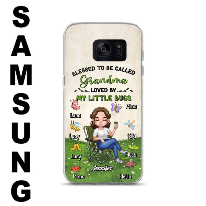 Custom Personalized Grandma Phone Case - Upto 8 Bugs - Gift Idea For Mother's Day/Garden Lovers - Blessed To Be Called Grandma Loved By My Little Bugs - Case For iPhone & Samsung