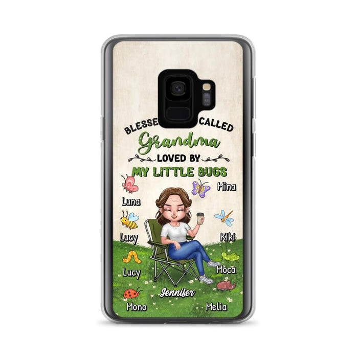 Custom Personalized Grandma Phone Case - Upto 8 Bugs - Gift Idea For Mother's Day/Garden Lovers - Blessed To Be Called Grandma Loved By My Little Bugs - Case For iPhone & Samsung