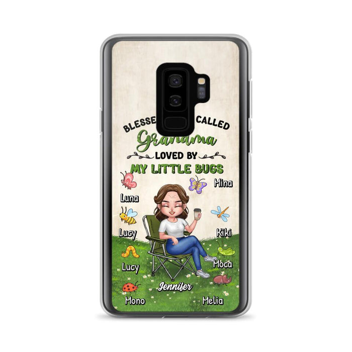 Custom Personalized Grandma Phone Case - Upto 8 Bugs - Gift Idea For Mother's Day/Garden Lovers - Blessed To Be Called Grandma Loved By My Little Bugs - Case For iPhone & Samsung