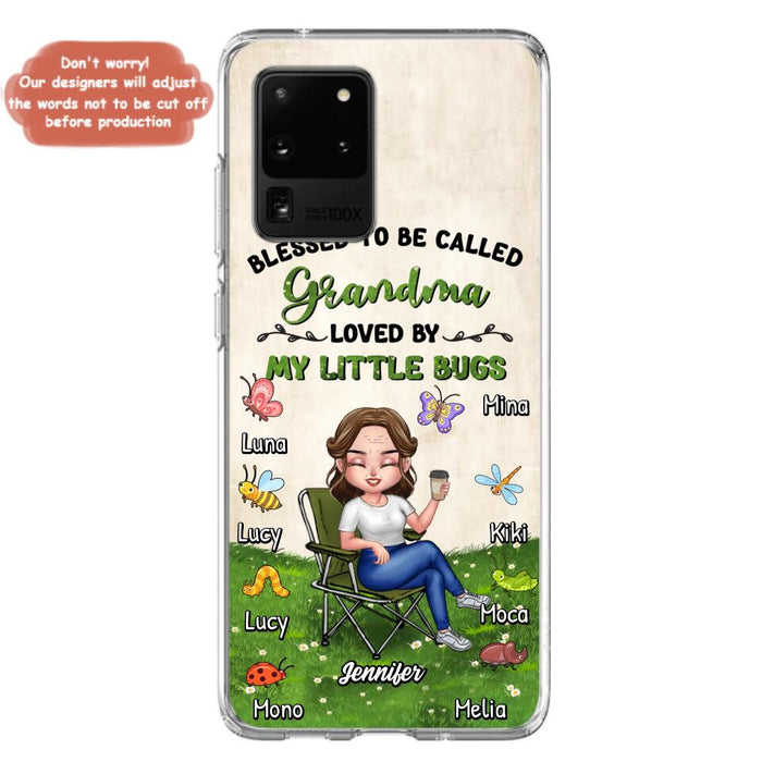 Custom Personalized Grandma Phone Case - Upto 8 Bugs - Gift Idea For Mother's Day/Garden Lovers - Blessed To Be Called Grandma Loved By My Little Bugs - Case For iPhone & Samsung