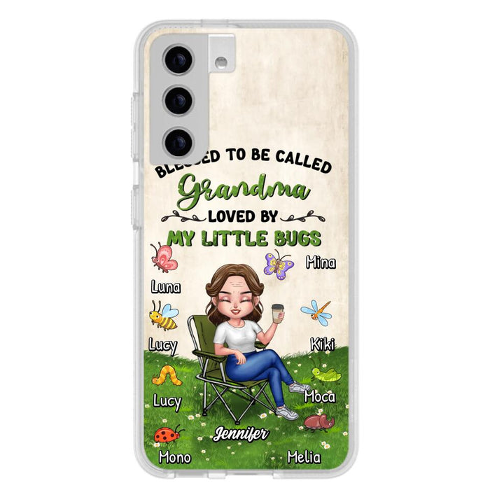 Custom Personalized Grandma Phone Case - Upto 8 Bugs - Gift Idea For Mother's Day/Garden Lovers - Blessed To Be Called Grandma Loved By My Little Bugs - Case For iPhone & Samsung