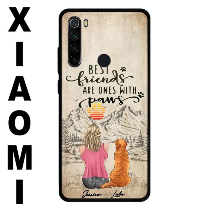 Custom Personalized Dog Mom Phone Case - Upto 5 Dogs - Gift Idea For Mother's Day/Dog Lovers - Best Friends Are Ones With Paws - Case For Xiaomi/ Oppo/ Huawei