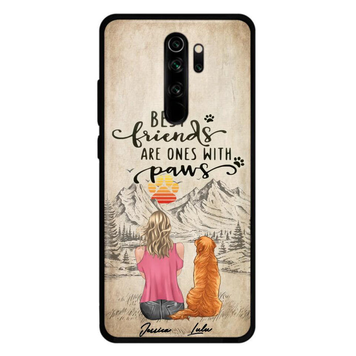 Custom Personalized Dog Mom Phone Case - Upto 5 Dogs - Gift Idea For Mother's Day/Dog Lovers - Best Friends Are Ones With Paws - Case For Xiaomi/ Oppo/ Huawei