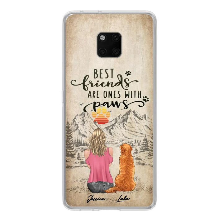 Custom Personalized Dog Mom Phone Case - Upto 5 Dogs - Gift Idea For Mother's Day/Dog Lovers - Best Friends Are Ones With Paws - Case For Xiaomi/ Oppo/ Huawei