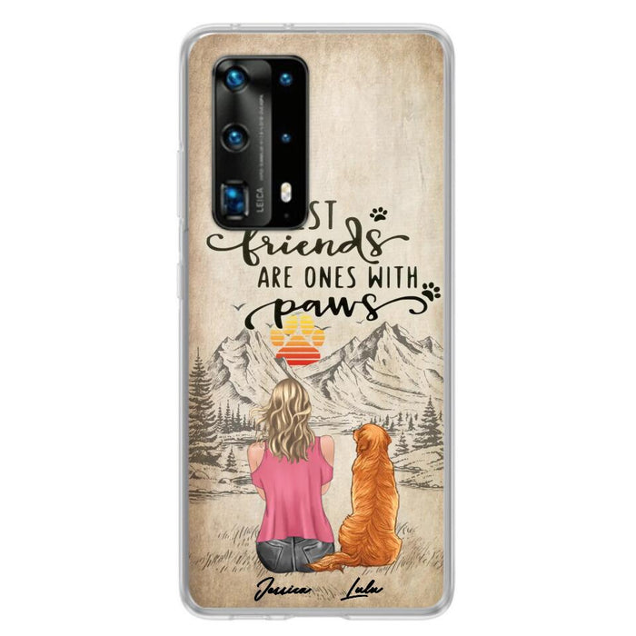 Custom Personalized Dog Mom Phone Case - Upto 5 Dogs - Gift Idea For Mother's Day/Dog Lovers - Best Friends Are Ones With Paws - Case For Xiaomi/ Oppo/ Huawei