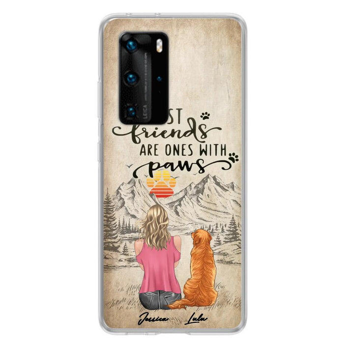 Custom Personalized Dog Mom Phone Case - Upto 5 Dogs - Gift Idea For Mother's Day/Dog Lovers - Best Friends Are Ones With Paws - Case For Xiaomi/ Oppo/ Huawei