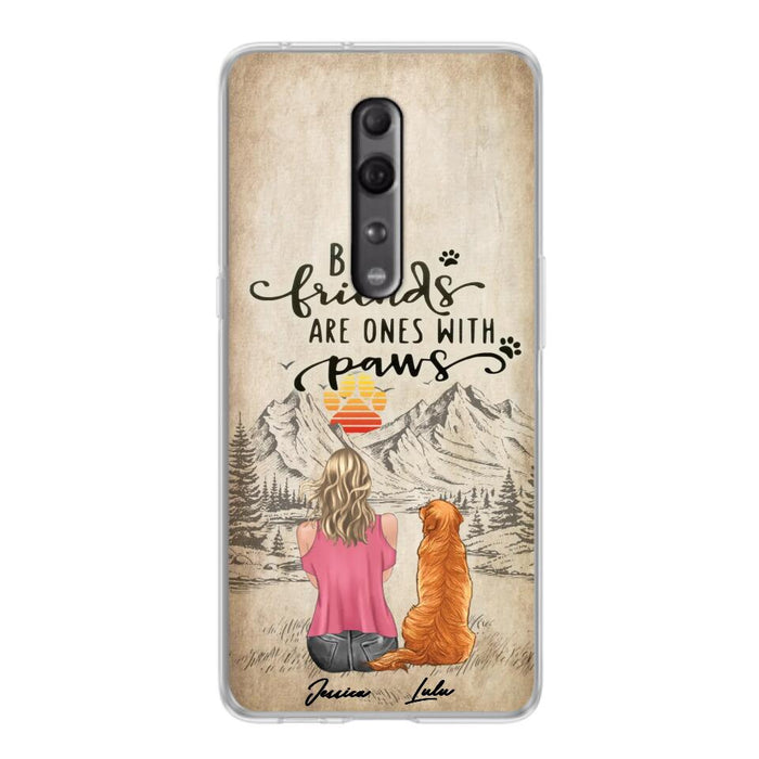 Custom Personalized Dog Mom Phone Case - Upto 5 Dogs - Gift Idea For Mother's Day/Dog Lovers - Best Friends Are Ones With Paws - Case For Xiaomi/ Oppo/ Huawei