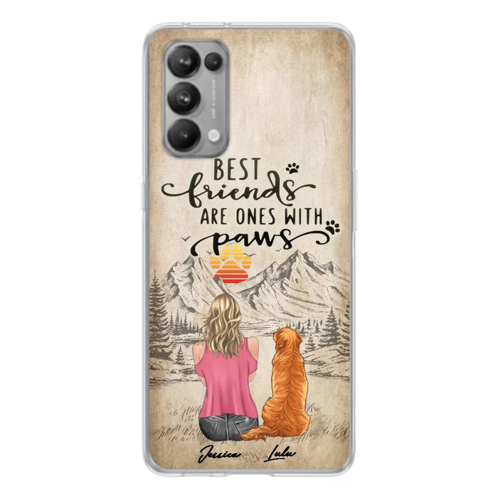 Custom Personalized Dog Mom Phone Case - Upto 5 Dogs - Gift Idea For Mother's Day/Dog Lovers - Best Friends Are Ones With Paws - Case For Xiaomi/ Oppo/ Huawei