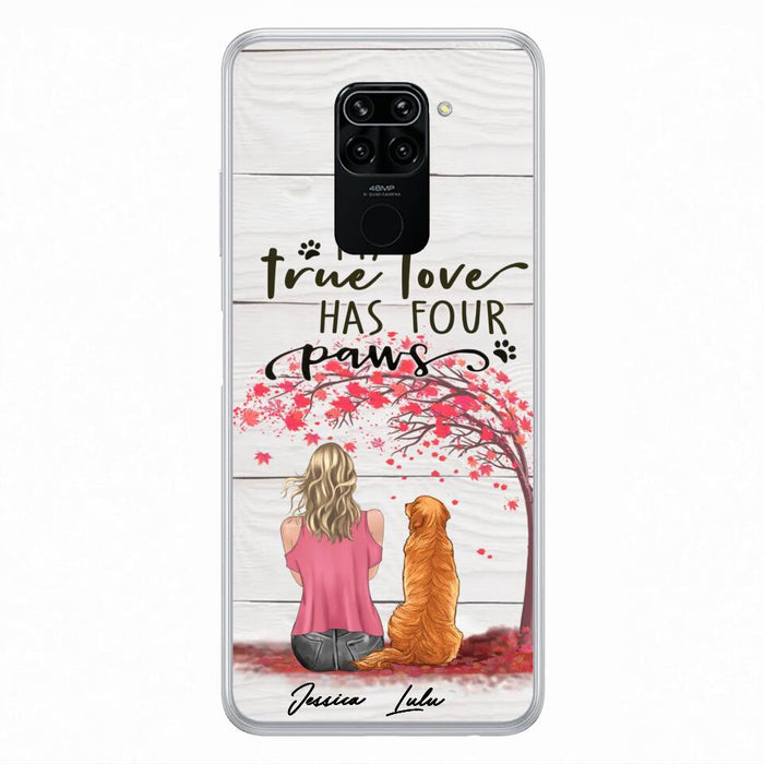 Custom Personalized Dog Mom Phone Case - Upto 5 Dogs - Gift Idea For Mother's Day/Dog Lovers - My True Love Has Four Paws - Case For Xiaomi/ Oppo/ Huawei