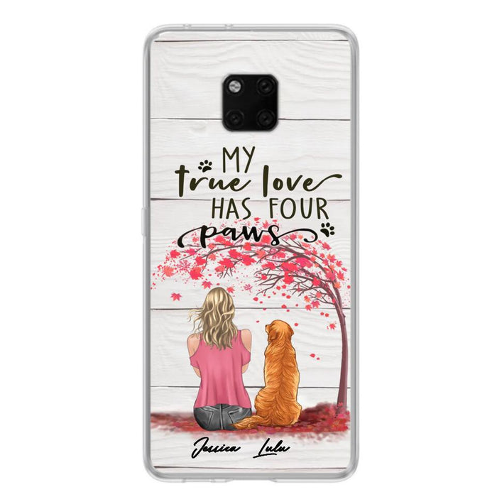 Custom Personalized Dog Mom Phone Case - Upto 5 Dogs - Gift Idea For Mother's Day/Dog Lovers - My True Love Has Four Paws - Case For Xiaomi/ Oppo/ Huawei