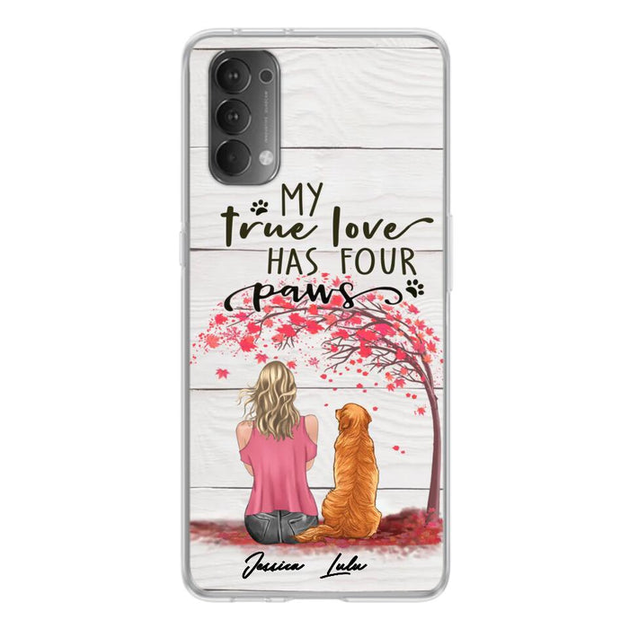 Custom Personalized Dog Mom Phone Case - Upto 5 Dogs - Gift Idea For Mother's Day/Dog Lovers - My True Love Has Four Paws - Case For Xiaomi/ Oppo/ Huawei