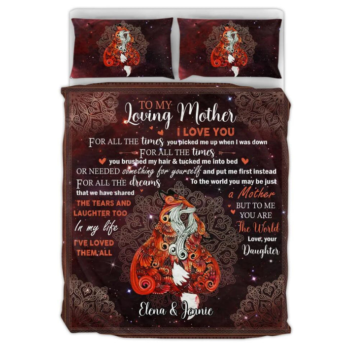 Custom Personalized Loving Mother Quilt Bed Set - Gift Idea For Mother's Day - To My Loving Mother I Love You