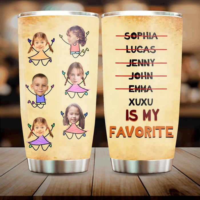 Custom Personalized Grandma Favorite Child Tumbler - Gift Idea For Grandma/Mother's Day - Upto 6 Kids