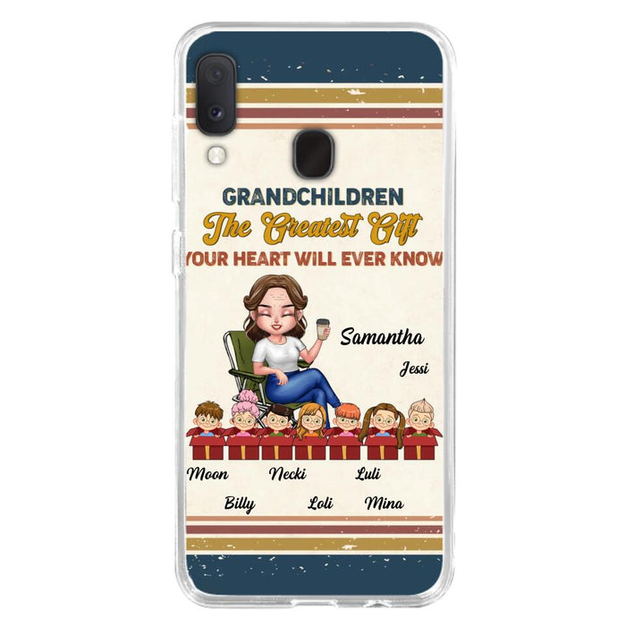 Custom Personalized Grandma Phone Case - Gift Idea For Grandma/Mother's Day - Up To 7 Kids - Grandchildren The Greatest Gift Your Heart Will Ever Know - Cases For iPhone/Samsung