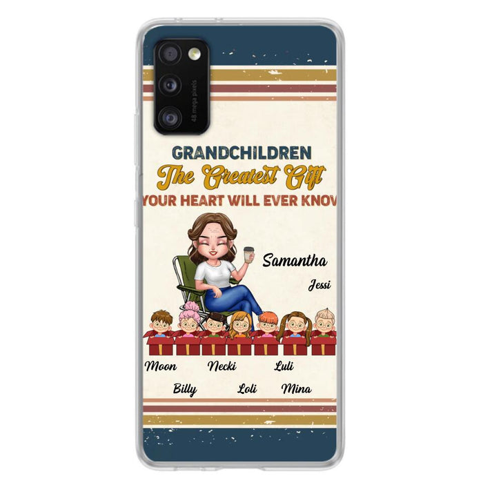 Custom Personalized Grandma Phone Case - Gift Idea For Grandma/Mother's Day - Up To 7 Kids - Grandchildren The Greatest Gift Your Heart Will Ever Know - Cases For iPhone/Samsung