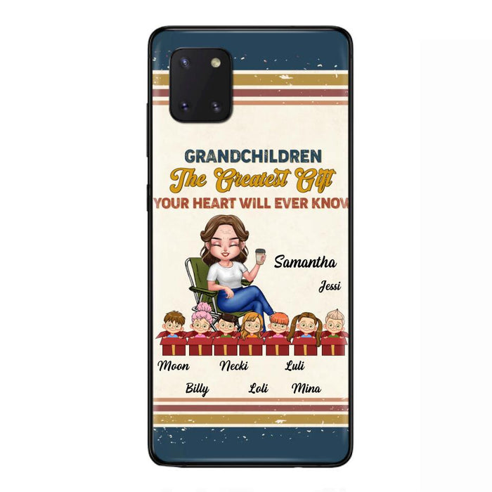 Custom Personalized Grandma Phone Case - Gift Idea For Grandma/Mother's Day - Up To 7 Kids - Grandchildren The Greatest Gift Your Heart Will Ever Know - Cases For iPhone/Samsung