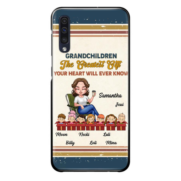 Custom Personalized Grandma Phone Case - Gift Idea For Grandma/Mother's Day - Up To 7 Kids - Grandchildren The Greatest Gift Your Heart Will Ever Know - Cases For iPhone/Samsung