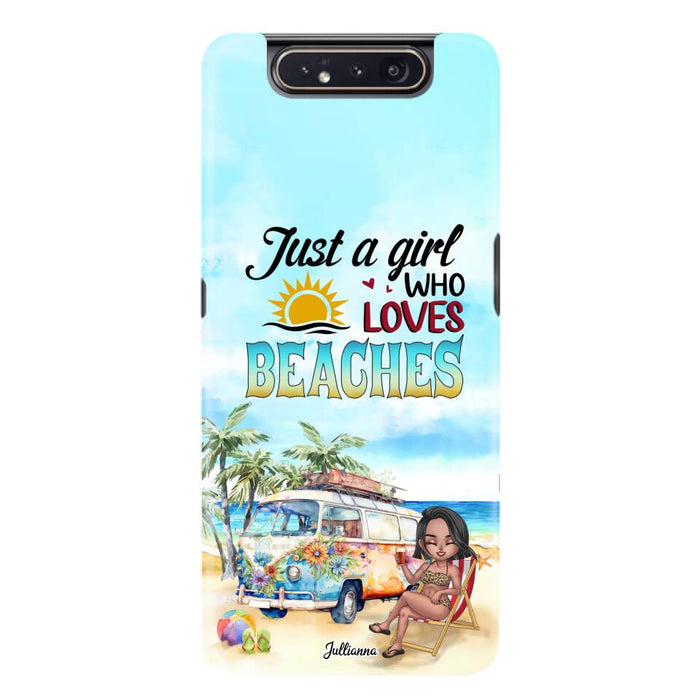 Custom Personalized Beach Girl Phone Case - Gift For Beach Girls/Beach Lovers - Just A Girl Who Loves Beaches - Cases For iPhone/Samsung