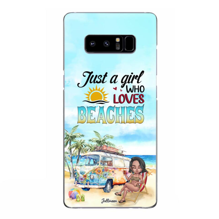 Custom Personalized Beach Girl Phone Case - Gift For Beach Girls/Beach Lovers - Just A Girl Who Loves Beaches - Cases For iPhone/Samsung