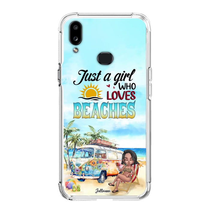 Custom Personalized Beach Girl Phone Case - Gift For Beach Girls/Beach Lovers - Just A Girl Who Loves Beaches - Cases For iPhone/Samsung