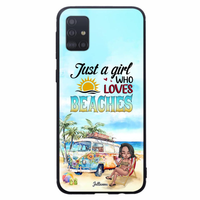 Custom Personalized Beach Girl Phone Case - Gift For Beach Girls/Beach Lovers - Just A Girl Who Loves Beaches - Cases For iPhone/Samsung